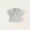 Camisa de cuadros con lunares estilo coreano para niñas, nuevo modelo verano 2026, top de verano elegante y a la moda para niños mayores
