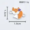 Accesorios de Animales del Océano Arcoíris Colgante Creativo Doble Colgante Aleación con Goteo de Aceite Accesorios de Joyería Pendientes Pulsera Collar DIY