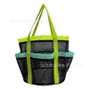 Bolsa de Playa de Malla Portátil Maquillaje Viaje Acabado Almacenamiento Bolsa de Lavar Malla Portátil Natación Baño Bolsa Bolsa de Playa