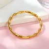 Venta directa de fábrica simple pulsera de acero de titanio bambú pulsera de cuentas Joker retro joyería de nicho de moda para mujer lote