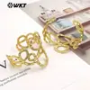 Wt-B716 Nuevo Diseño Geométrico Circular Único Pulsera Abierta de Latón, Accesorio Decorativo para Mujer de Exportación Más Vendido