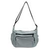 Nova Bolsa Casual Simples de Nylon Feminina 2024 Cor Sólida Outono e Inverno Popular Bolsa de Ombro Grande Capacidade Bolsa Transversal Casual