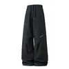 Pantalones de Trabajo Casuales Funcionales Resistentes al Agua para Hombre, Pantalones Rectos Sueltos de Primavera para Senderismo con Bolsillos Divididos, Pantalones Softshell