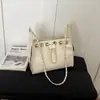 Bolso Nuevo Suave Acolchado Estilo Chanel con Cadena 2026, Bolso Cruzado de Hombro con Cordón Detallado de Cadena, Bolso Cruzado de Moda para Mujer