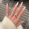 Anillo Popular de Zafiro Color Amanecer de Xiaohongshu, Lujo Ligero, Moderno, Versátil, Gama Alta, Joyería de Diseño de Nicho