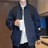 Jaqueta Vermelha com Gola Alta Masculina 2026 Outono/Inverno Novo Estilo Vento Funcional Urbano Casaco de Outerwear Marca Americana Tendência Jaqueta de Baseball