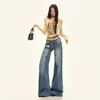 25º Look do Dia! Calça Jeans Wide Leg Estilo Americano, Cintura Alta, Caimento Solto, Emagrecimento, Estilo Preguiçoso, Calça Reta Fluida Comprimento Total.