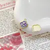 Liga Tulipa Trevo de Quatro Folhas Flor Marca Concha Estrela do Mar Gotejamento de Óleo Exquisito DIY Artesanal Pingente de Lado Único Pingente Joia