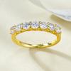 Mujing jóias Novos 7 diamantes S925 prata banhado a ouro moda requintado versátil Europeu e Americano AliExpress venda quente