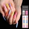 Nova amêndoa comércio exterior nail art patch francês vestível unhas destacáveis unhas postiças cruzadas fronteiras unhas falsas
