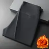 Calças casuais masculinas de outono e inverno para exportação de comércio exterior, anti-rugas, soltas, cintura alta, perna reta, calças compridas para homens de meia-idade e idosos