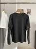 KEKEZOON Estilo Coreano Dibujo Animado Estampado de Ovejas Cuello Redondo Falso Dos Piezas Manga Larga Camiseta Mujer Otoño Versátil Top 9237