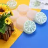Molde de Silicona para Hornear Pasteles Molde para Jabón Hecho a Mano 4 Agujeros Naranja Limón Molde para Hornear Postres