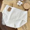 Algodón crudo 7A amigable con la piel ropa interior nude cómoda antibacteriana clase a algodón para bebé 0 fluorescente 0 blanco teñido bragas para mujer 605