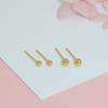 Accesorios para pendientes DIY combinables 18K oro real gorro con agujero tachuelas para orejas material de joyería hecho a mano aguja de cuentas de silicona para tirar
