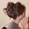 Grampo Triangular de Pelúcia com Bolinhas Outono e Inverno Grampo Tubarão Feminino 2025 Novo Grampo Grande para Cabelo da Parte de Trás Acessórios de Cabelo Outono e Inverno