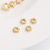 Oro de 14k con Conservación de Color Corazón Hueco Estrella de Seis Puntas Juego Espaciador de Cuentas DIY Hecho a Mano Pulsera Collar Accesorios