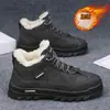 Zapatos de Algodón para Hombre Invierno Forrados de Felpa Engrosados Cálidos Botas de Nieve del Noreste Suela Gruesa Deportivos de Algodón Antideslizantes Impermeables Protección Laboral Zapatos para Hombre