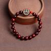 Sândalo vermelho puro sândalo lobular sândalo rosa criativo Rosewood incrustado latão frente e verso oco costas Nuvem pulseira pequena diy para homens e mulheres