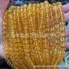 Directo de Fábrica Alta Calidad Sintético K9 Amarillo Imitación Citrino Cuentas Redondas Accesorios para Joyería DIY Productos Semiacabados Mayorista