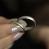 Anillo Minimalista de Plata 925, Elegante y Versátil, Sensación de Alta Gama, Adecuado para el Dedo Índice, Moderno, Circunferencia de Dedo Grande, para Manos Gorditas