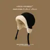 Gorra Aviador de Lana de Cordero con Forro Polar para Mujer, Bonita Gorra Japonesa con Orejeras, Engrosada para Calor Invernal, Gorra Lei Feng de Moda para Hombre