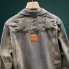 Chaqueta de Mezclilla Retro Americana Primavera/Otoño 2026 para Hombre Lavada Streetwear de Calle Alta Chaqueta Biker Genial Chaqueta Bordada Retro de Moda