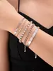 Pulseiras e Conjuntos de Pulseiras Europeus e Americanos Pulseiras Punk de Metal Geométricas Transfronteiriças Pulseiras Criativas Populares Simples de Borboleta Empilháveis