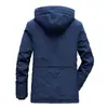 [807A] chaqueta acolchada de algodón cálida con forro polar, multibolsillos, a prueba de frío, abrigo para hombre, larga, sin capucha, talla grande, chaqueta acolchada de algodón