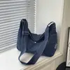 Bolso de Mezclilla Versátil de Gran Capacidad Estilo Coreano 2026 Nueva Moda de Primavera Bolso Cruzado de Hombro Casual Moderno