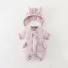 Ropa de Bebé, Ropa de Invierno, Ropa de Algodón, Monos Gruesos y Cálidos, Ropa Linda de Dibujos Animados para Salir en Invierno para Bebé Niña, Ropa para Abrazar