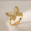 Anillo de Zirconia Micropavimentada Nuevo Transfronterizo Celebridad de Internet para Mujer, Anillo de Dedo Índice de Lujo Ligero de Moda de Gama Alta para Mujer con Apertura Ajustable