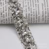 Nova Fita de Renda com Contas de Diamante Costurada à Mão Material Artesanal para Decoração de Gola de Roupas Acessórios
