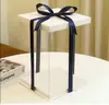 Caja de Embalaje Transparente Cuadrada para Pastel con Base Gruesa, de una Sola Capa/Doble/Triple, Caja para Pastel de 4 pulgadas 6 pulgadas 8 pulgadas 10 pulgadas, Caja de Regalo