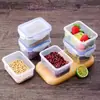 Caixa de Armazenamento Retangular Espessa para Geladeira, Recipiente Alimentar Seguro para Micro-ondas, Caixa de Armazenamento para Frutas e Verduras, Caixa Selada para Freezer
