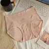 Calcinhas Femininas Plus Size de Algodão Puro Aconchegantes, Cintura Alta, com Reforço Estendido, Cobertura Total do Quadril, Tanga Triângulo Respirável Antibacteriana 10A