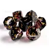 Cisne Dorado Piedra Natural Dados Digitales Poliédricos Dnd Trpg Juego de Dungeons and Dragons Dnd Gemas Poliédricas