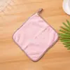Pano de Prato de Fleece Coral com Alça Borda Xadrez Abacaxi Pano de Limpeza de Cozinha Escova Absorvente para Lavar Louça Esfregador de Panelas Pano de Limpeza de Mesa