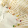 Popular OL estilo elegante natural pedra preciosa zircão pingente de colar design banhado 18k colar moda comutador deve