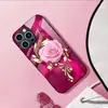 Aplicable a Funda de Cristal Templado para Apple 18PRO 17PROMAX Cubierta Protectora de Hoja de Oro iPhone16 Rosa 17E