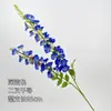 Flores artificiales azul bruma para bodas al por mayor, flores falsas de color bruma oscura para escenario de salón de bodas, decoración floral de fondo de pasillo