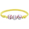 ¡Wow Amazon más vendido pulsera de baloncesto béisbol cordón encerado tejido softbol tenis fútbol Copa del Mundo accesorios de pulsera