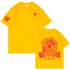 Comercio Exterior Camiseta de Manga Corta para Pareja Pesada Americana Hombre Moda Talla Grande Algodón Verano Holgada Superior Logotipo Imprimible