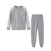 Ropa de Casa Gruesa de Doble Cara Cepillada para Niños y Niñas Otoño e Invierno 2025 Nuevo Set Térmico de Terciopelo de Color Juvenil