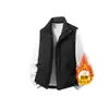 Chaleco de Algodón Grueso Cálido sin Mangas con Cuello Alto para Hombre de Negocios Casual