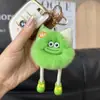 Fofo Pelo Real de Coelho Rex Boca Grande Bola de Carvão Pequena Pelúcia Coreana Mochila Escolar Pingente de Bolsa Presente Pingente de Chaveiro de Carro