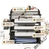 Portadocumentos Oficina Escritorio Estante de Almacenamiento de Documentos Metal Tres Niveles Mesa Organizador de Estante Multi-Nivel Apilable De Zhu