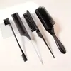 Peine Explosivo para Peluquería Juego de Cuatro Piezas Mostrado Cepillo para Cabello y Cejas Peine de Aguja de Acero Plástico Peine de Peluquería para Estilo de Cabello Rizado de Mujer Hogar