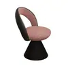 Taburete de tocador de lujo ligero de alta gama, Silla de ocio, Silla de comedor creativa giratoria para uso doméstico, Silla de maquillaje moderna para dormitorio con respaldo