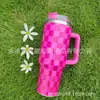 Popular ins Color beige foto personalizada creativa 40 oz con asa Taza para coche taza de vacío con pajita coche Conservación del frío calentador de hielo